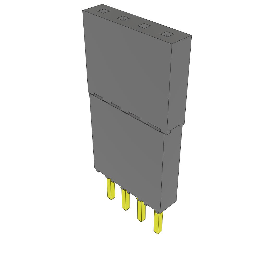 ESQ-104-44-G-S-LL ヘッダ、レセプタクル、メスソケット 画像